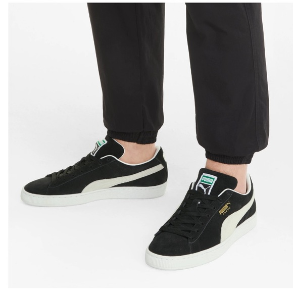 PUMA SUEDE CLASSIC BLACK/WHITE SNEAKERS/SHOES - Picture 2 of 10